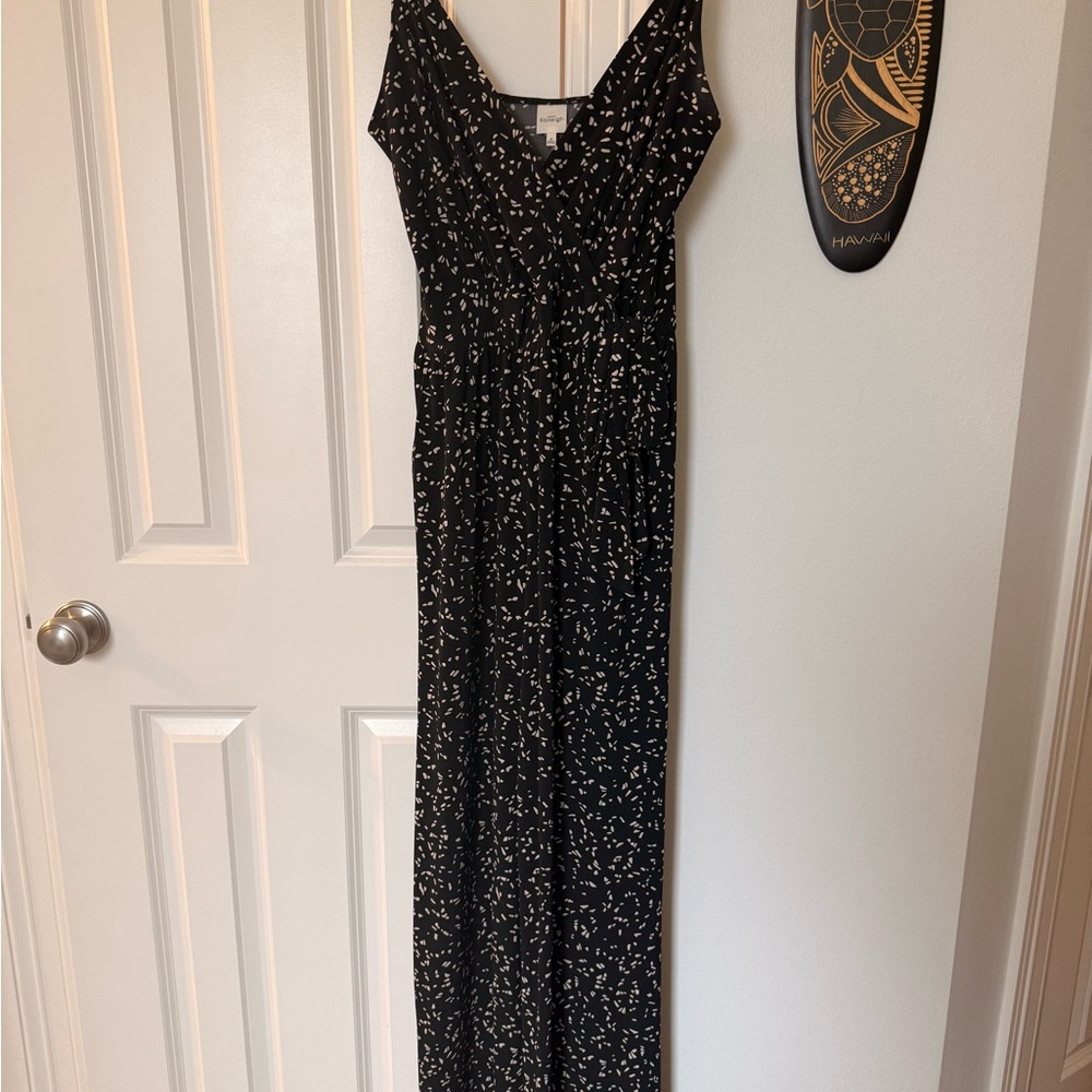 Kaileigh Black and White Patterned Jumpsuit